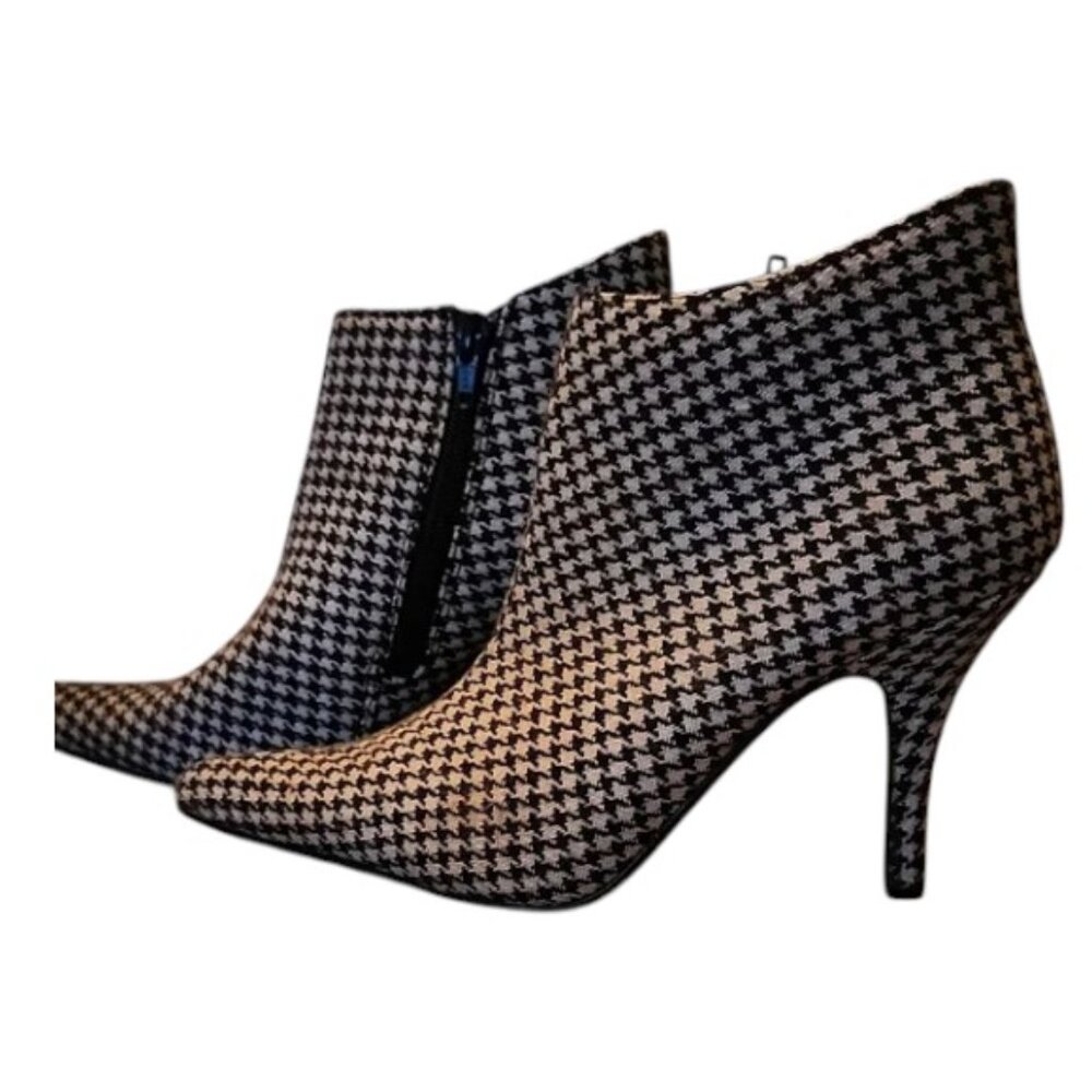 Houndstooth Ankle Boots